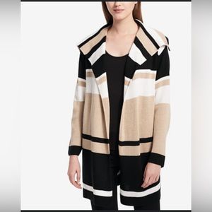 Calvin Klein Colorblocked Shawl-Collar Sweater- Sz. XL